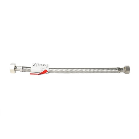 Thrifco Plumbing 1/2 Inch Comp x 1/2 Inch FIP x 16 Inch Long Stainless Steel Faucte Riser 4401431